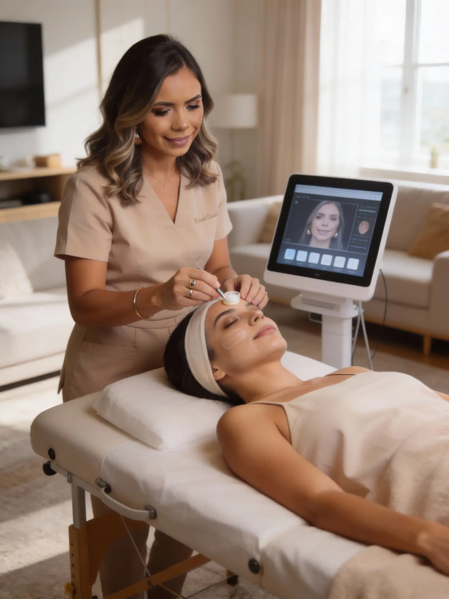 Glow facial realizado por Adriana