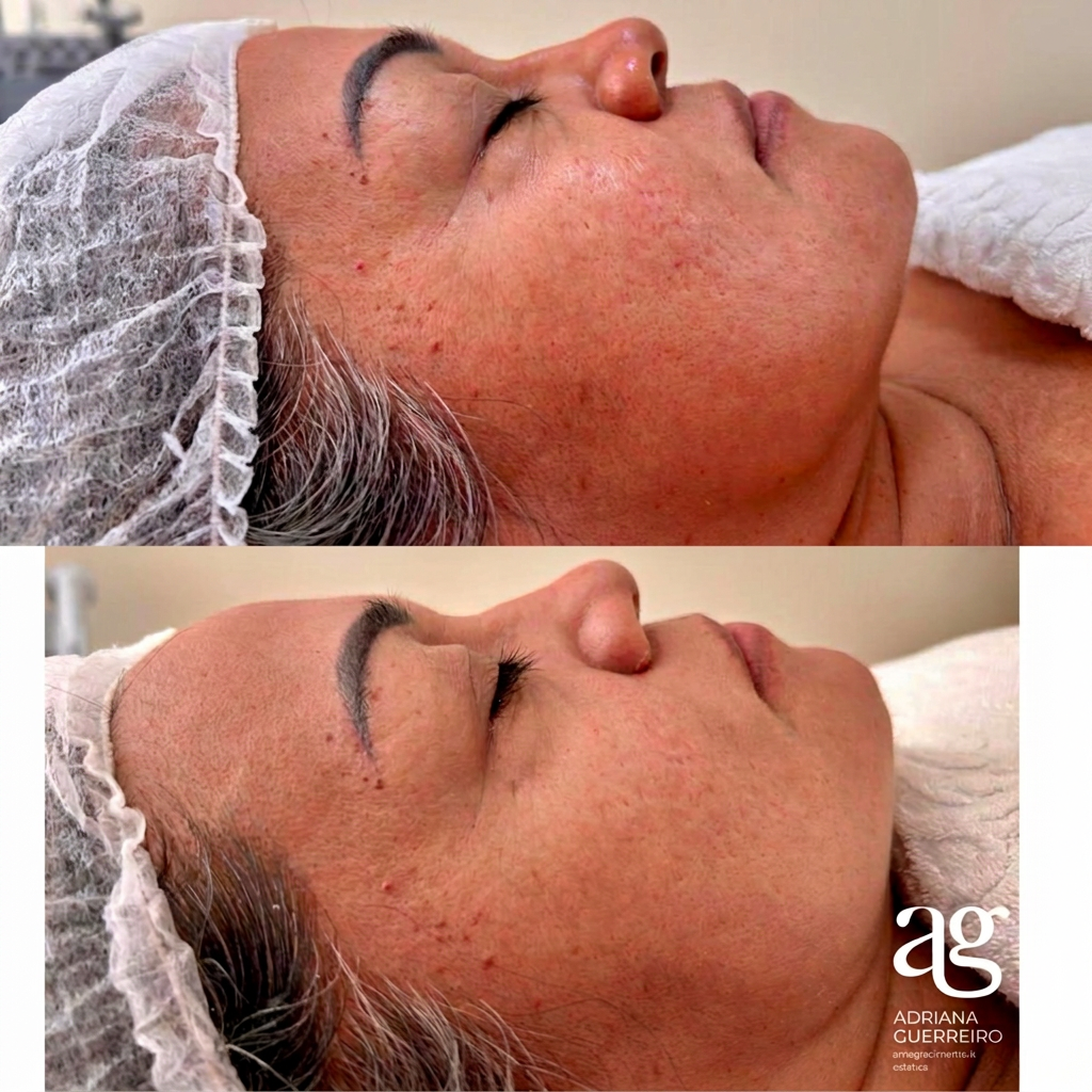 Antes e Depois — Facial hidratante